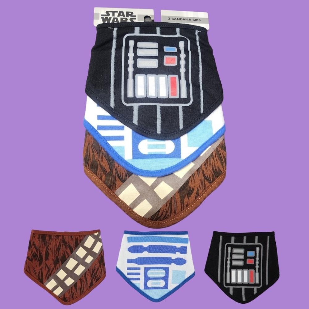 3 Bandanas Bibs Set Star Wars